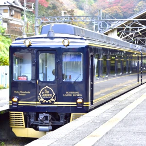 Blue Symphony train to Mt Yoshino in Nara