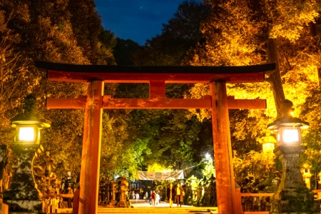 Torri Gate at the entrance of Kasuga Taisha Shrine at Nara, Japan
