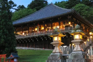 Nigatsu-do Pavillion at Night in Nara