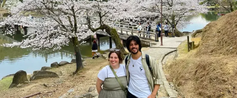 Argentinos en Japón visitando el Parque de Nara
