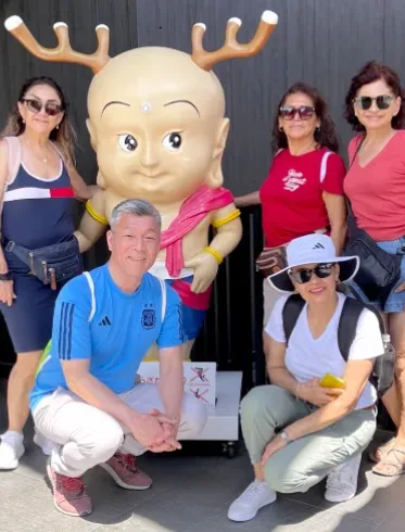 Eshi con grupo de viajeras mexicanas en Nara